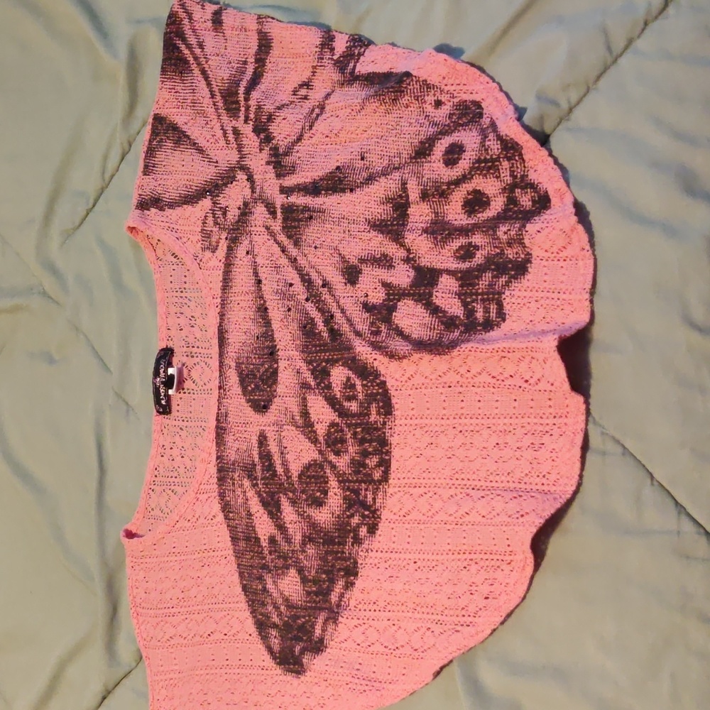 Cute crop top with butterfly  design